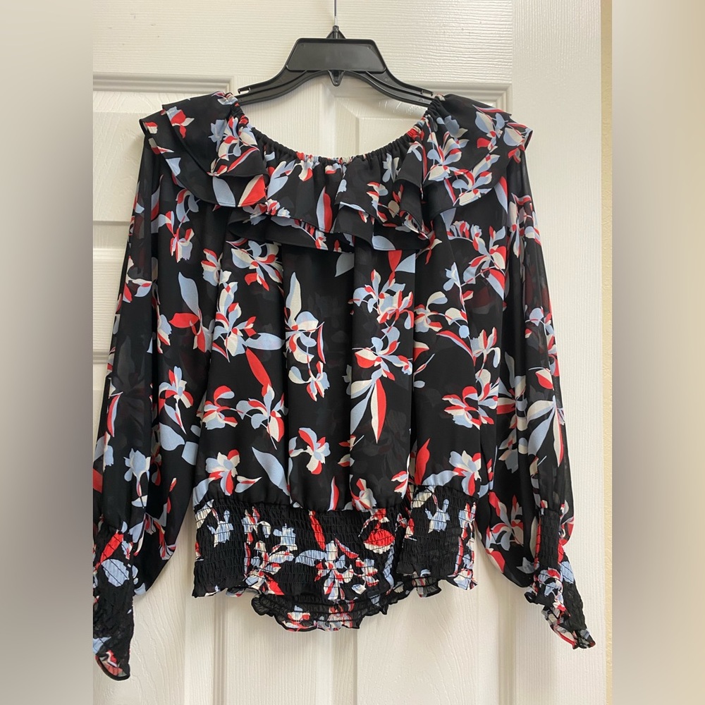 New Laundry Black off shoulder Blouse